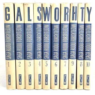 GALSWORTHY- SAGA RODU FORSYTE'ÓW t.1-10 (komplet) obwoluty, piękny egzemplarz - 2