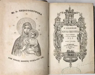 Egzemplarz opatrzony autografem tłumacza: Ks. Aleksandra Jełowickiego. KEMPIS- O NAŚLADOWANIU JEZUSA CHRYSTUSA XIĄG CZWORO Berlin 1868; SCUPOLE - WOJNA DUCHOWNA 1871 - 4