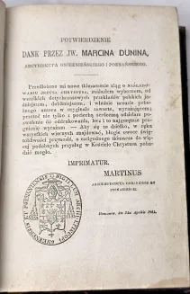 Egzemplarz opatrzony autografem tłumacza: Ks. Aleksandra Jełowickiego. KEMPIS- O NAŚLADOWANIU JEZUSA CHRYSTUSA XIĄG CZWORO Berlin 1868; SCUPOLE - WOJNA DUCHOWNA 1871 - 5