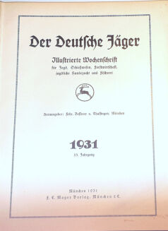 DER DEUTSCHE JÄGER. R.1931 [53] - 2