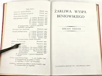 FIEDLER - ŻARLIWA WYSPA BENIOWSKIEGO Londyn 1944. Wyd.1 - 2