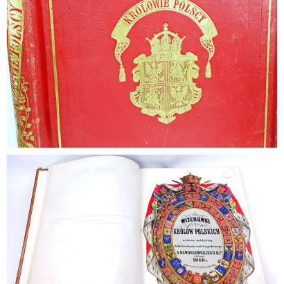 LESSER- KRÓLOWIE POLSCY wizerunki zebrane i rysowane przez Alexandra wyd. 1860 oprawa A. Kantora  
