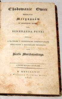 PETRI- CHODOWANIE OWIEC wyd. 1823r. ryciny - 3