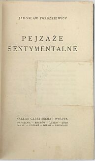 IWASZKIEWICZ - PEJZAŻE SENTYMENTALNE wyd.1 - 5