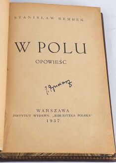 REMBEK - W POLU 1937, wyd.1,  wojna polsko-bolszewicka - 5