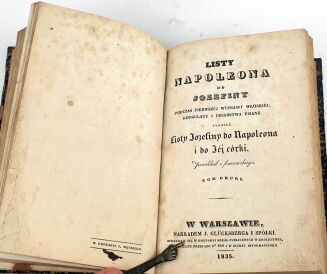 LISTY NAPOLEONA DO JÓZEFINY t.1-2 [komplet] 1835 oprawa - 6