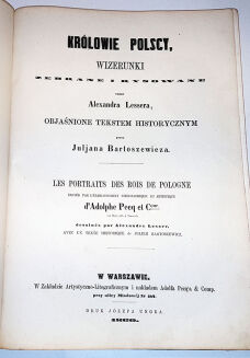 LESSER- KRÓLOWIE POLSCY wizerunki zebrane i rysowane przez Alexandra wyd. 1860 oprawa  - 3