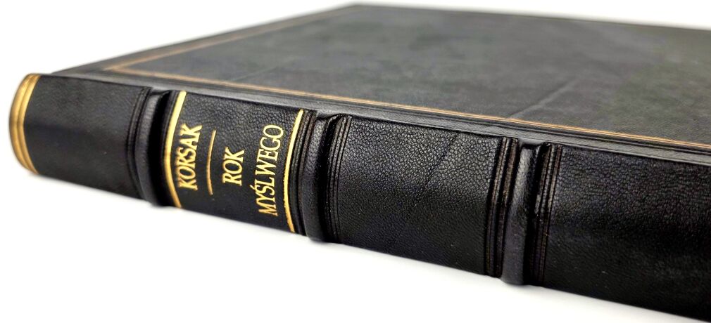 KORSAK- ROK MYŚLIWEGO wyd. 1922, oprawa luksusowa skóra