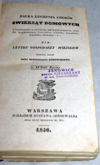 KUROWSKI - NAUKA LECZENIA CHORÓB ZWIERZĄT DOMOWYCH wyd. 1836 tablice; hodowla koni - 2