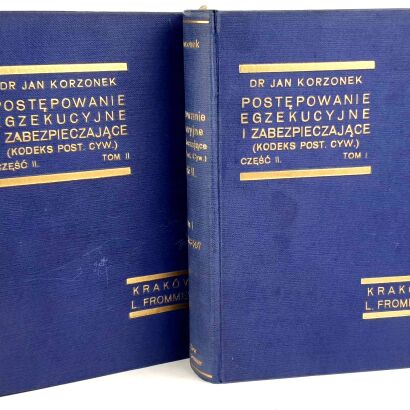 KORZONEK - POSTĘPOWANIE EGZEKUCYJNE I ZABEZPIECZAJĄCE t.I-II wyd.1934r.