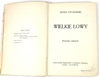 DYGASIŃSKI - WIELKIE ŁOWY 1927 ilustr. - 3