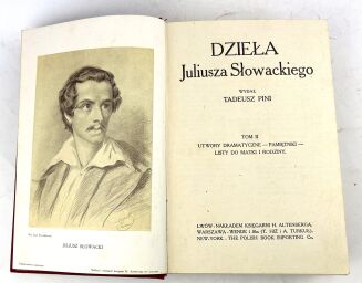 SŁOWACKI- DZIEŁA t.I-II [komplet] red. Pini wyd. 1910r. portrety, futerał - 5