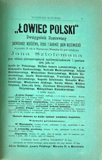 KALENDARZ MYŚLIWSKI ILUSTROWANY na rok 1901 - 6