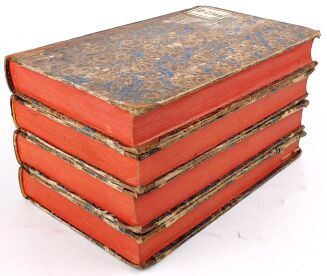 STAPF- THEOLOGIA MORALIS IN COMPENDIUM REDACTA t.1-4 [komplet w 4 wol.], dekoracyjny półskórek - 2