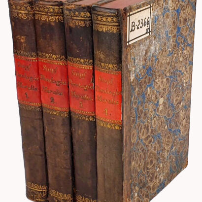 STAPF- THEOLOGIA MORALIS IN COMPENDIUM REDACTA t.1-4 [komplet w 4 wol.], dekoracyjny półskórek