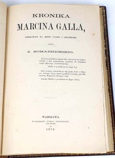 GALL - KRONIKA MARCINA GALLA wyd. 1873 - 5