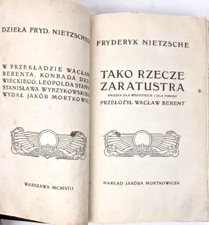 NIETZSCHE- TAKO RZECZE ZARATUSTRA 1908 oprawa luksusowa skóra - 6