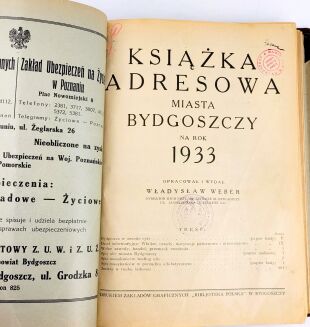 KSIĄŻKA ADRESOWA MIASTA BYDGOSZCZY : NA ROK 1933 - 3