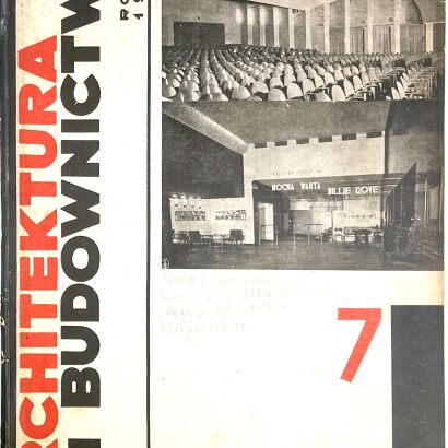 CZASOPISMO ARCHITEKTURA I BUDOWNICTWO Nr.7 1930r. Okładka Z. Pugeta