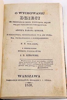 KNIGGE- O WYCHOWANIU DZIECI 1830 - 2