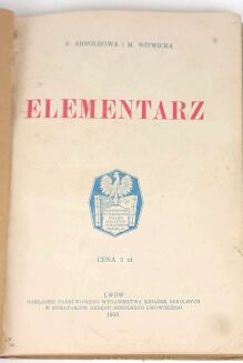 ARNOLDOWA, WITWICKA- ELEMENTARZ 1930 - 2