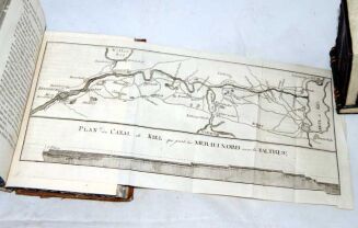 COXE- VOYAGE EN POLOGNE, RUSSIE, SUEDE, DANNEMARC, etc. t. I-IV [komplet] wyd. 1786 - plany, mapy, portrety, ilustracje - 29