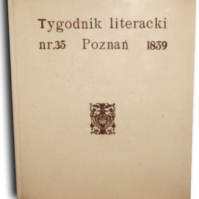 SŁOWACKI - DO LAURY pierwodruk 1839 