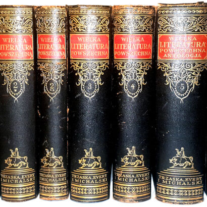 WIELKA LITERATURA POWSZECHNA Tom I-IVI [w 7 wol.] komplet OPRAWA ilustracje