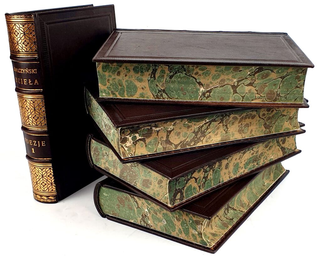 GAŁCZYŃSKI- POEZJE T.1-5 [komplet] skóra