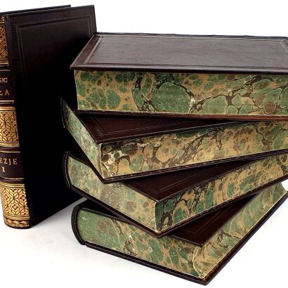 GAŁCZYŃSKI- POEZJE T.1-5 [komplet] skóra