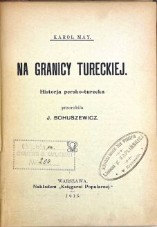 MAY- NA GRANICY TURECKIEJ wyd.1, 1915 - 3