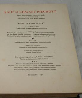 KSIĘGA CHWAŁY PIECHOTY wyd. 1937-9 ORYGINAŁ Bardzo rzadkie - 5