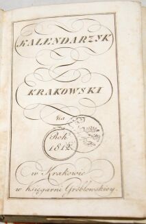 KALENDARZYK KRAKOWSKI na rok 1812 - BARWNE LITOGRAFIE WOJSKA KSIĘSTWA WARSZAWSKIEGO Komplet tablic - 6