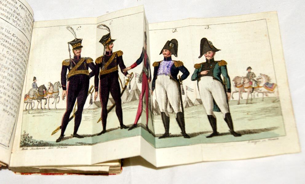 KALENDARZYK KRAKOWSKI na rok 1812 - BARWNE LITOGRAFIE WOJSKA KSIĘSTWA WARSZAWSKIEGO Komplet tablic
