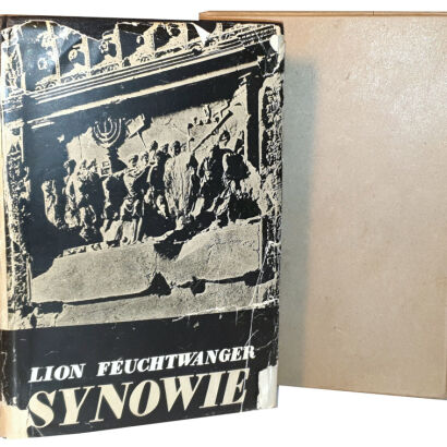 FEUCHTWAGNER- SYNOWIE wyd. 1937 obwoluta Berman