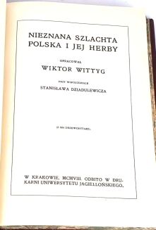 WITTYG – NIEZNANA SZLACHTA POLSKA I JEJ HERBY 1908 - 6