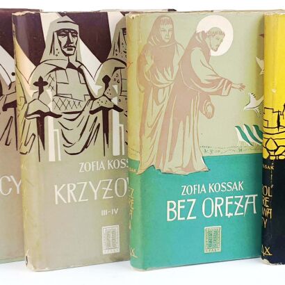 KOSSAK - KRZYŻOWCY I-IV, KRÓL TRĘDOWATY, BEZ ORĘŻA I-II