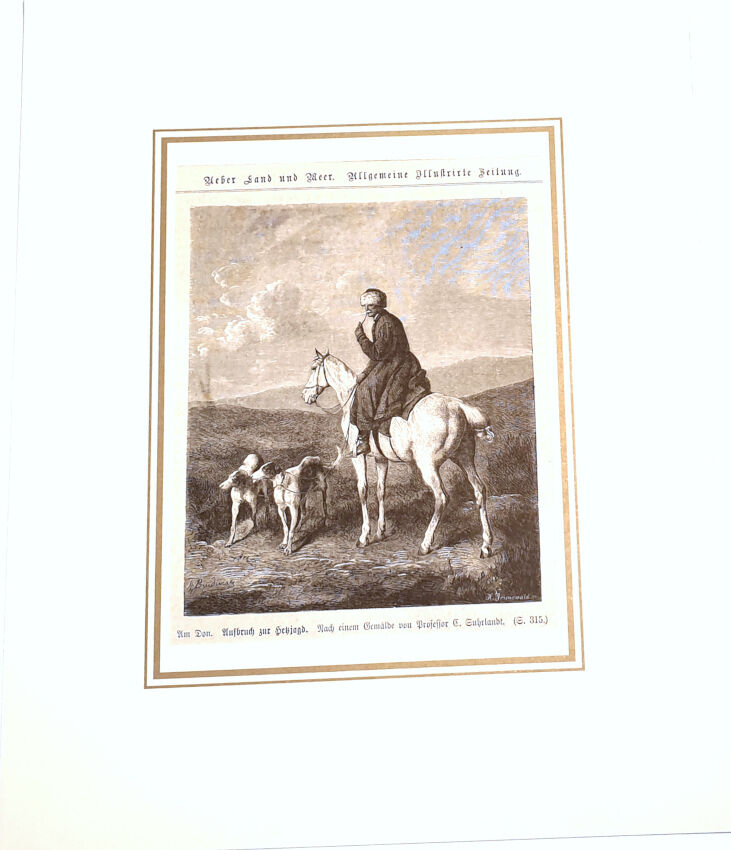 MYŚLISTWO, POLOWANIE drzeworyt