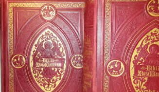 BIBLIA ZŁOTA KLASYKÓW t.1-2 wyd. 1898 OPRAWA - 4