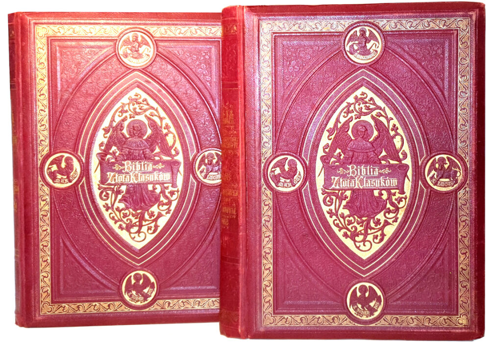 BIBLIA ZŁOTA KLASYKÓW t.1-2 wyd. 1898 OPRAWA