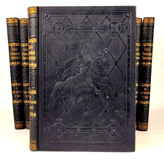 SOKOŁOWSKI- DZIEJE POWSZECHNE ILLUSTROWANE t.1-15 rzadki wariant oprawy, stan! - 2