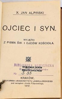 ALPIŃSKI- OJCIEC I SYN wyd. 1912 skóra z epoki - 5