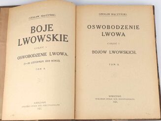 MĄCZYŃSKI- BOJE LWOWSKIE t.1-2 1921 - 3