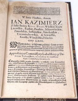 CONSTITUCIE SEYMU WALNEGO KORONNEGO DWUDZIELNEGO, w Warszawie Roku MDCL Dnia 5 grudnia - 3