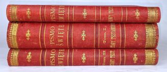 WUJEK - PISMO ŚWIĘTE STAREGO I NOWEGO TESTAMENTU wg. przekładu J. WUJKA  1000 ilustracji Tom I-III [komplet] PIĘKNA OPRAWA - 3