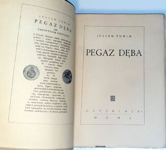 TUWIM- PEGAZ DĘBA wyd. 1950 PIERWODRUK - 2