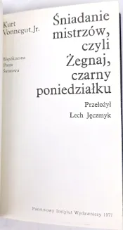 VONNEGUT - ŚNIADANIE MISTRZÓW wyd. 1 - 5