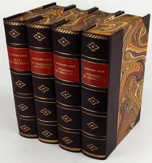 DUMAS - Trylogia TRZEJ MUSZKIETEROWIE wyd. 1957-9 ilustracje, kolekcja w półskórzanej oprawie - 2