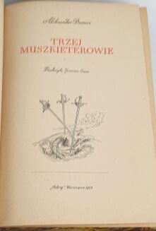 DUMAS - Trylogia TRZEJ MUSZKIETEROWIE wyd. 1957-9 ilustracje, kolekcja w półskórzanej oprawie - 7