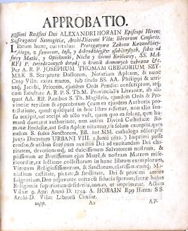 SZYMAK- PREROGATYWA ZAKONU KAZNODZIEYSKIEGO Wilno 1755 - 3